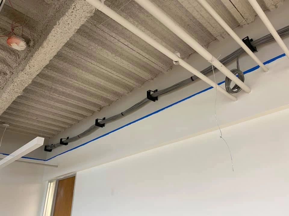 T&M DataCom — ceiling cable conduit run