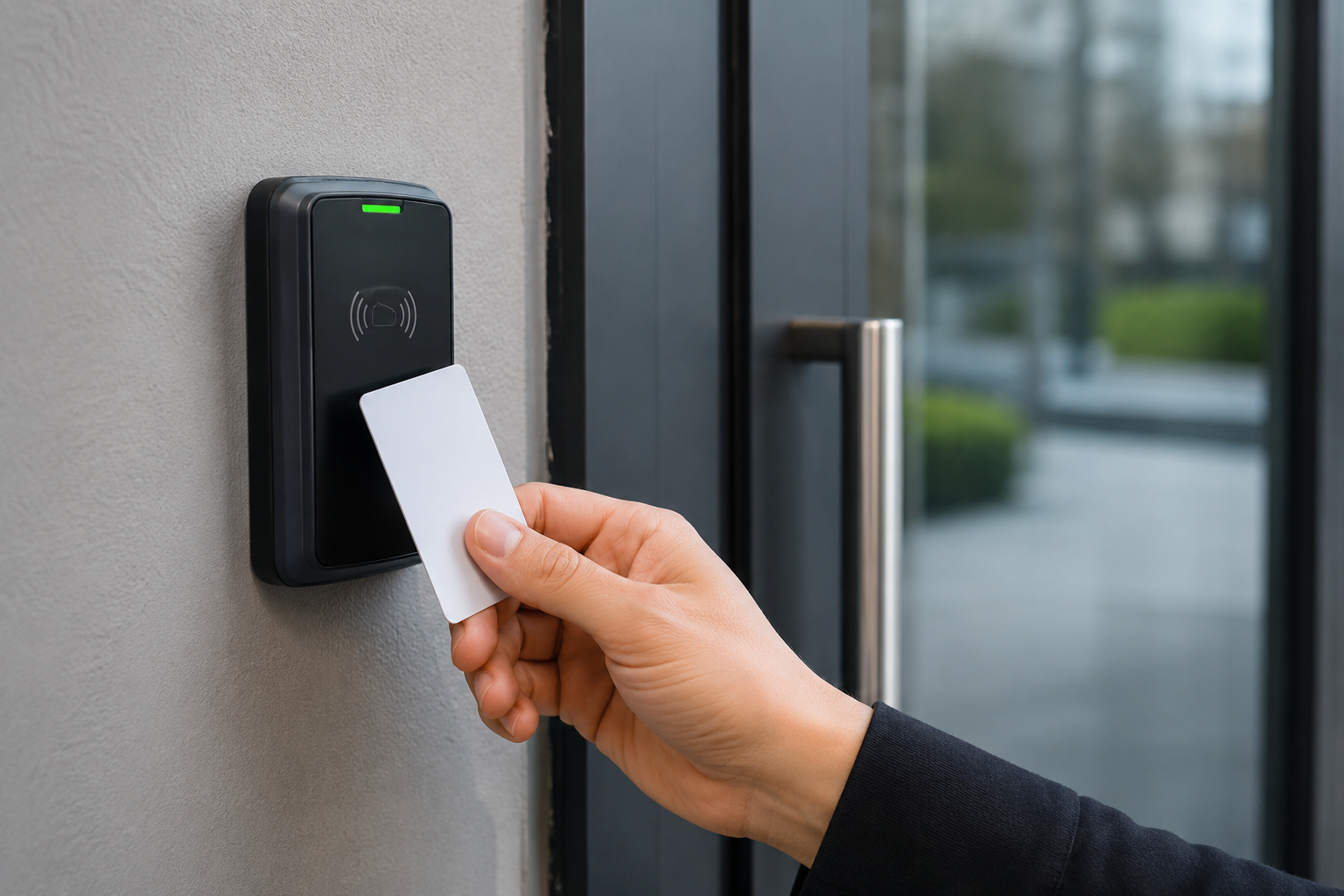 Commercial door access control keycard reader