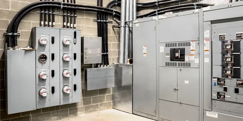 Commercial electrical panel installation